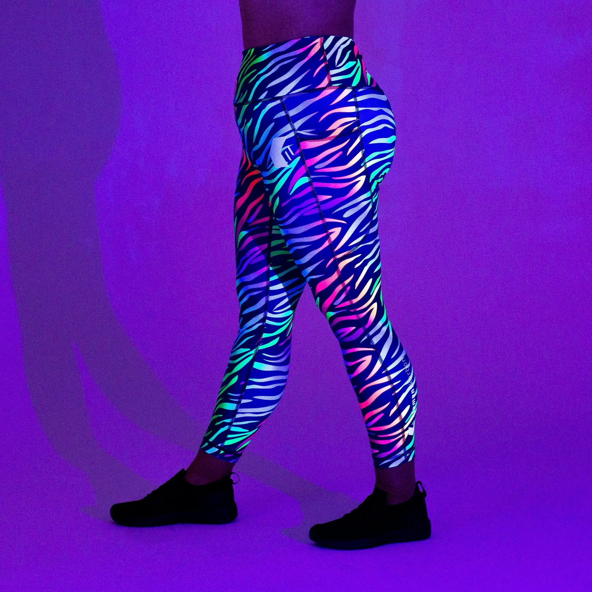 UV Rainbow Zebra Legging