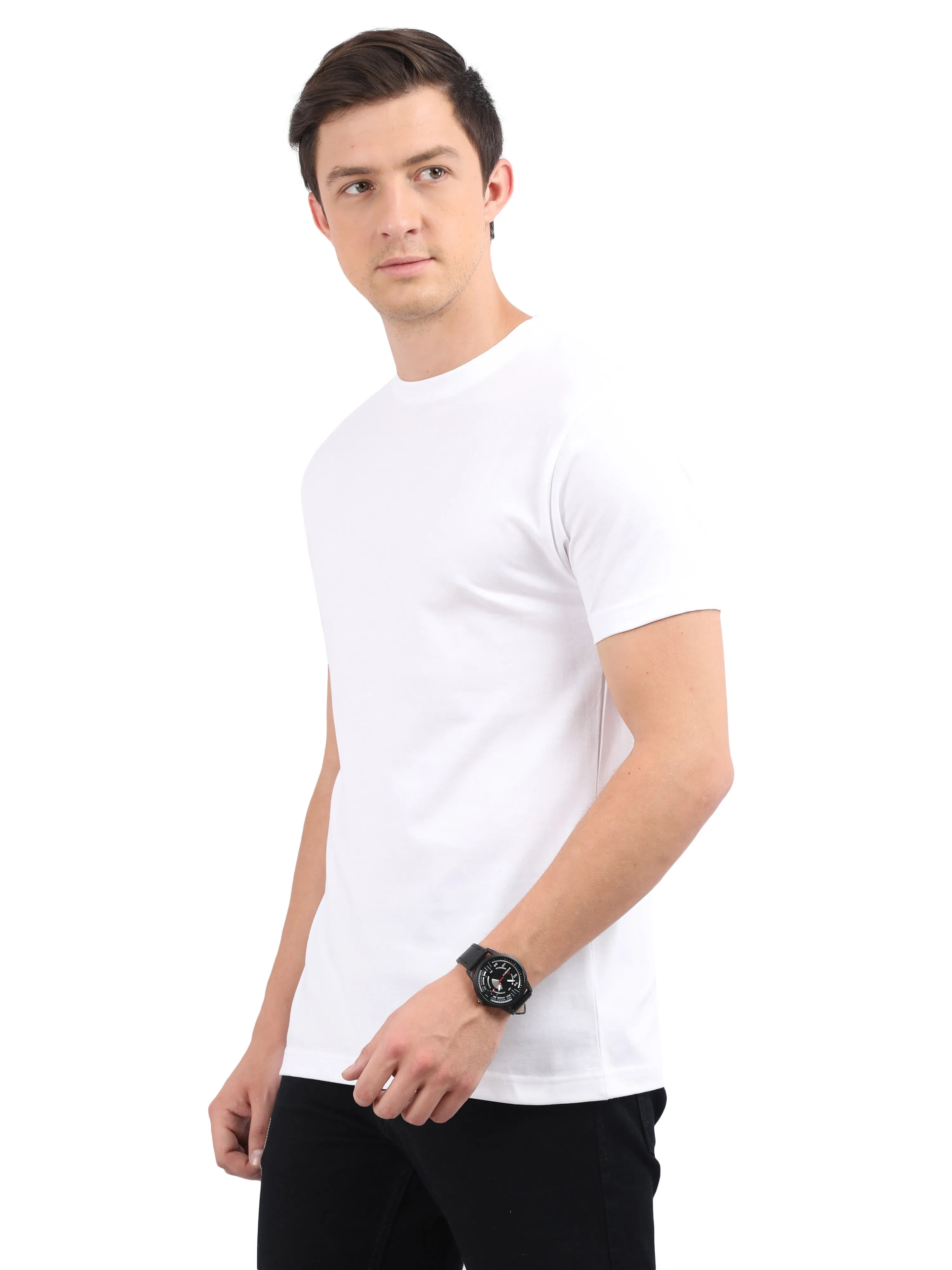 Woodwose Organic Clothing Men's Regular Fit Organic Cotton T-shirt - White