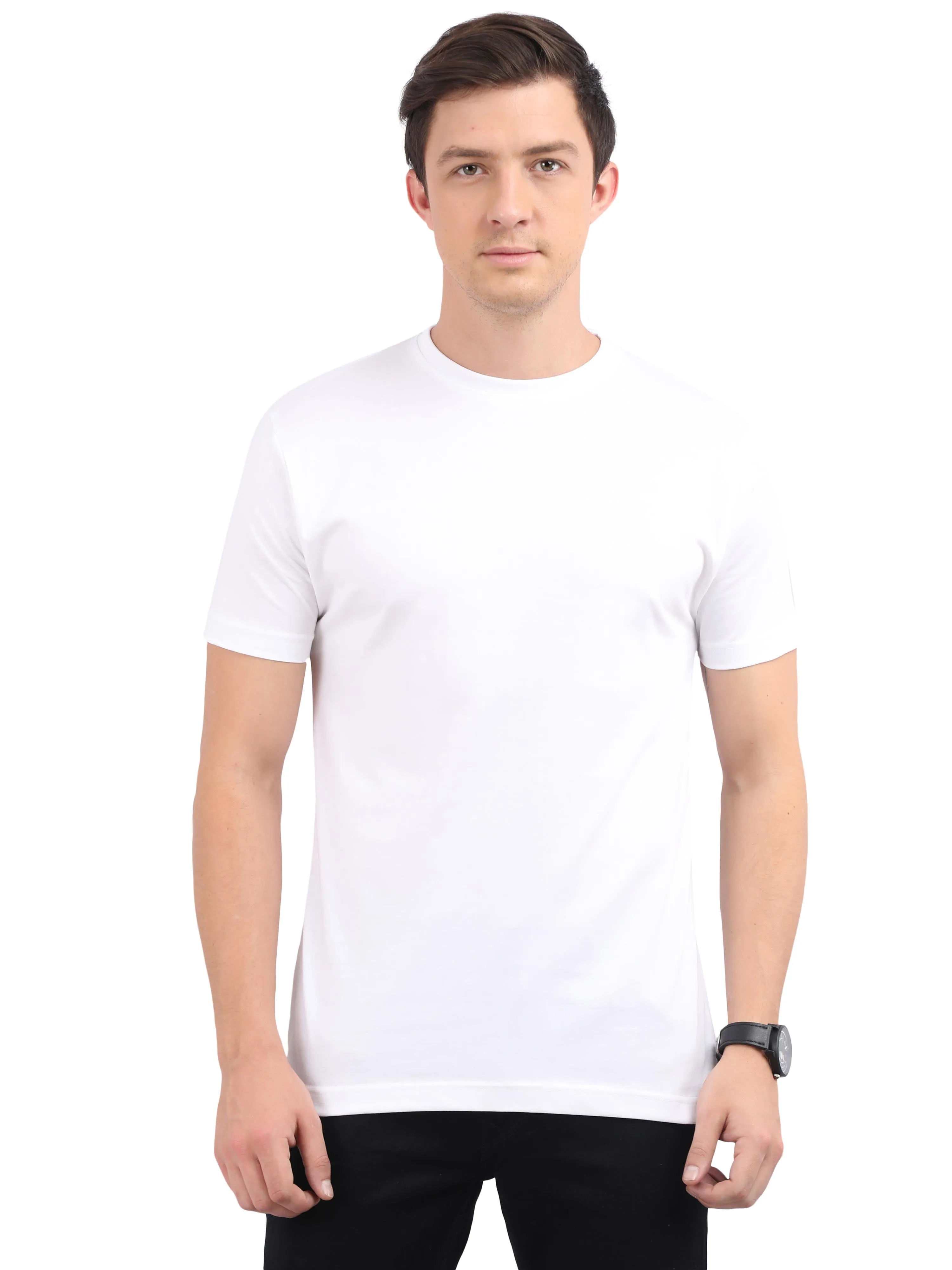 Woodwose Organic Clothing Men's Regular Fit Organic Cotton T-shirt - White