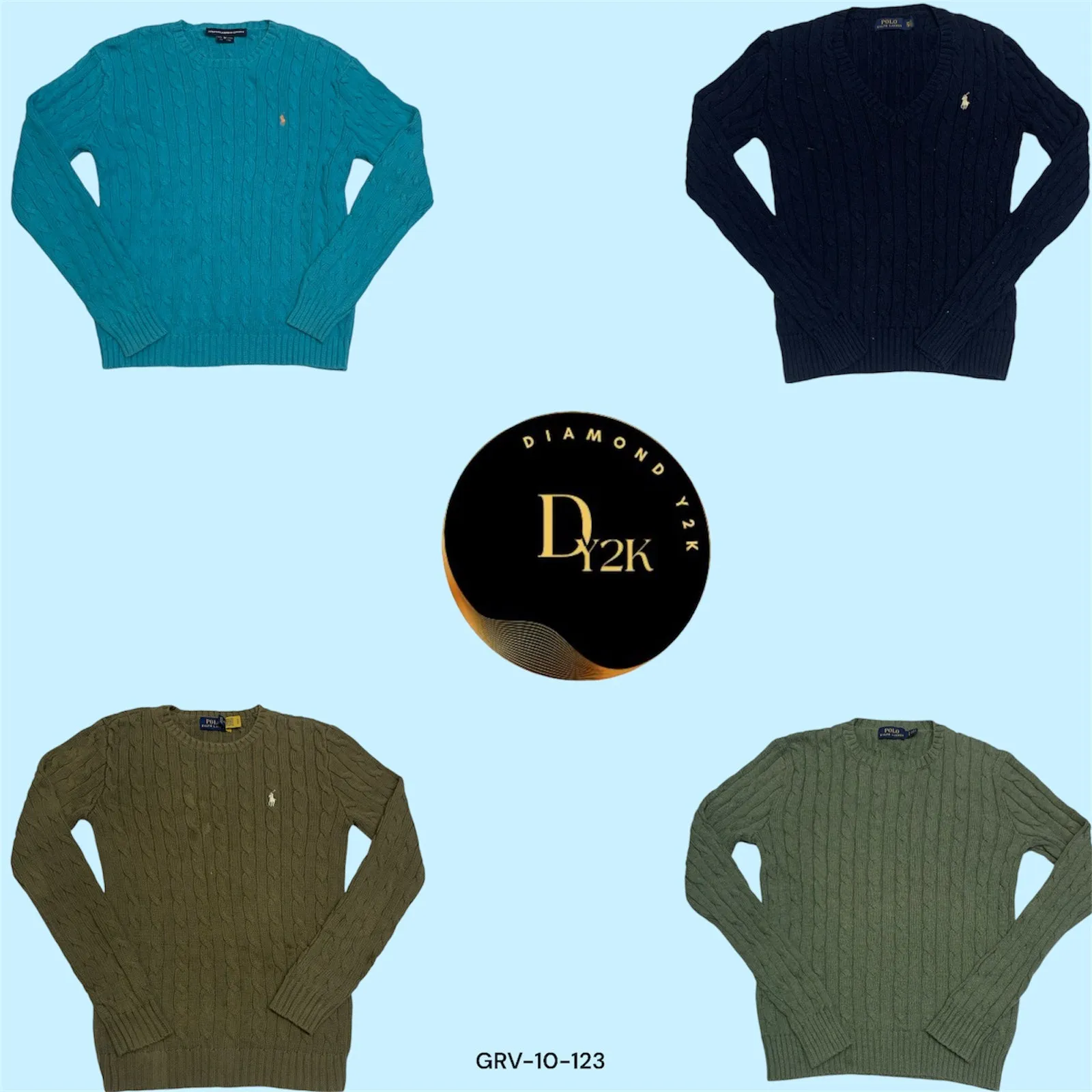 Y2K Polo Cable-Knit Sweater – Retro Chic & Cozy Vibes (GRV-10-123)